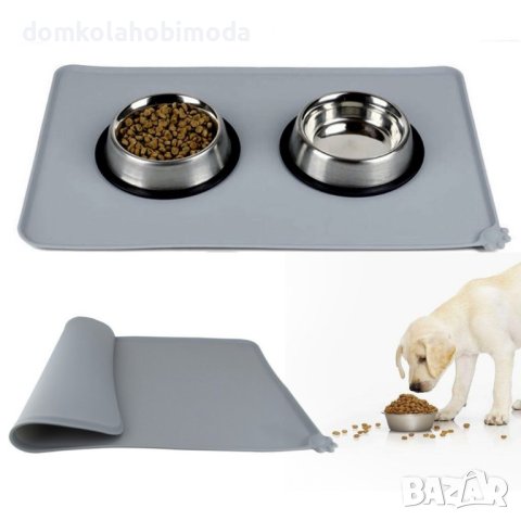 Силиконова Подложка за хранене на домашни любимци, 54х38 сантиметра, снимка 4 - Други стоки за животни - 40384317