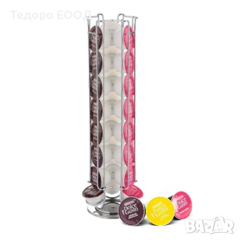 Поставка стойка за капсули Долче Густо 24 бр. Dolce Gusto въртяща, снимка 5 - Органайзери - 43900494