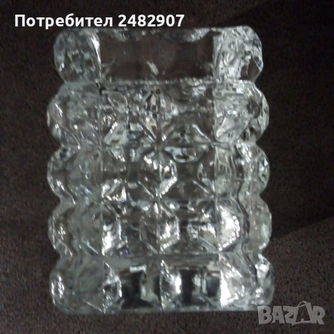 Стара стъклена ваза , снимка 6 - Антикварни и старинни предмети - 51303721