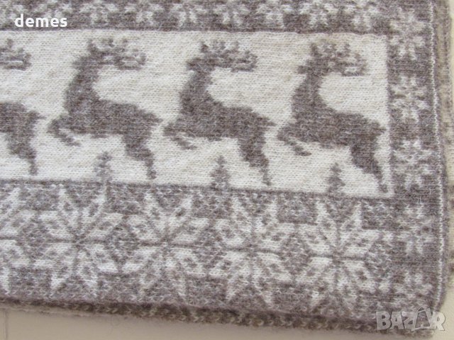  Шал в алпийска шарка, 100% органична вълна , Монголия-7, снимка 2 - Шапки - 25966160