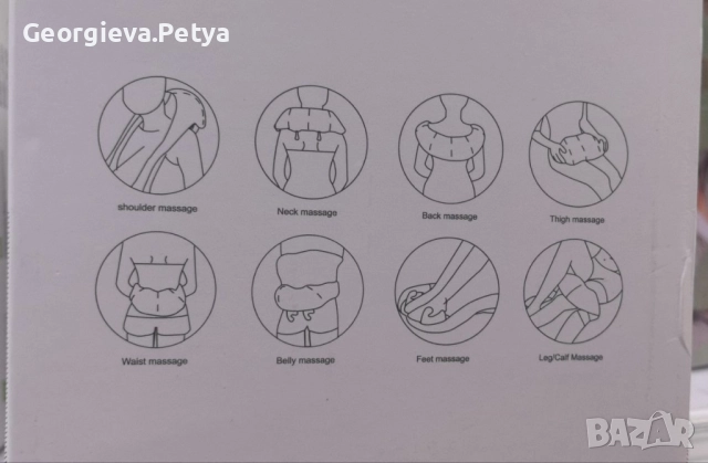 Акумулаторен масажор с топлина за врат,гръб,рамена,крака,за мускулна релаксация, снимка 2 - Масажори - 52649002