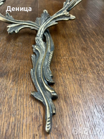 Масивен месингов свещник Богата орнаментика  , снимка 9 - Други - 50932757