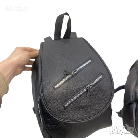 Елегантна и практична дамска раница от еко к. с двойни ципове, снимка 3 - Раници - 52889055