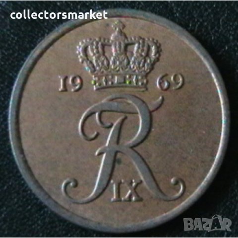 5 оре 1969, Дания, снимка 2 - Нумизматика и бонистика - 28377748