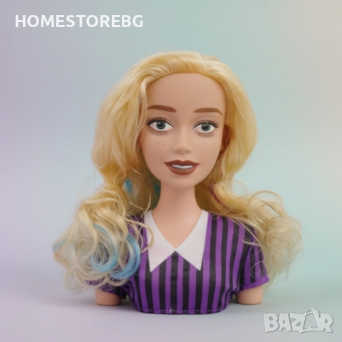 Стилни прически с кукла за оформяне на прически с гребен, снимка 6 - Кукли - 52983807