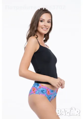 Безшевни бикини в цветен десен Camellia, снимка 1