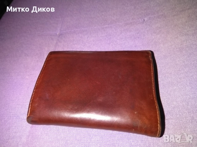 Портфейл Балкан---- марков естествена кожа 125х95мм, снимка 3 - Портфейли, портмонета - 52053354