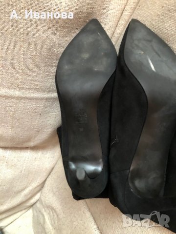 Дамски ботуши Zara естествен велур, снимка 8 - Дамски ботуши - 27434671