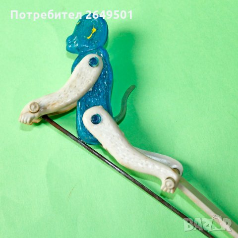 Стара играчка Маймунка гимнастик 1960те, снимка 4 - Колекции - 34970046