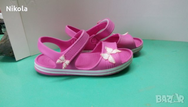 Детски розови сандали - чехли с велкро лепенки №30/31, снимка 1
