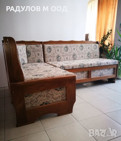 Ъгъл за трапезария КЛАСИК масив с функция сън / 30403, снимка 2 - Дивани и мека мебел - 33507505