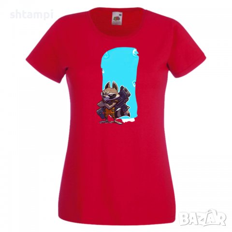 Дамска тениска Marvel Rocket Racoon 1 Игра,Изненада,Подарък,Геймър,, снимка 4 - Тениски - 36748094