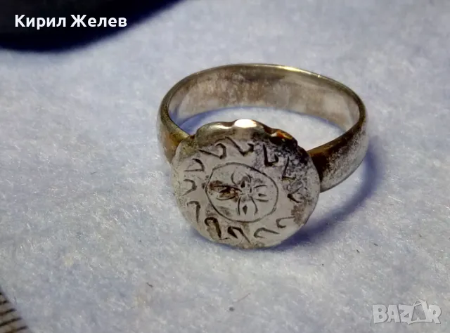 СТАРИНЕН РЪЧНО ОРНАМЕНТИРАН СРЕБЪРЕН ПРЪСТЕН СРЕБРО ВИСОКА ПРОБА РЪЧНА КУЮМДЖИЙСКА ИЗРАБОТКА 25250, снимка 11 - Антикварни и старинни предмети - 50136197