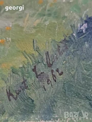 Стара немска картина кошер, снимка 4 - Картини - 48076161