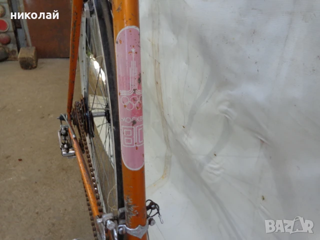 Ретро велосипед марка ХВЗ модел Старт-шосе Москва 1980 28 цола произведен през 1980 г в СССР, снимка 3 - Велосипеди - 50645743