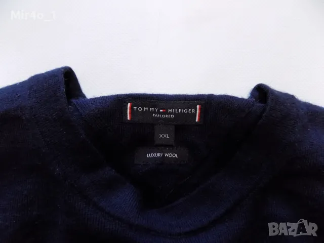 пуловер tommy hilfiger wool блуза фанела суитчър горнище худи вълнен мъжки оригинал XXL, снимка 4 - Пуловери - 49105615