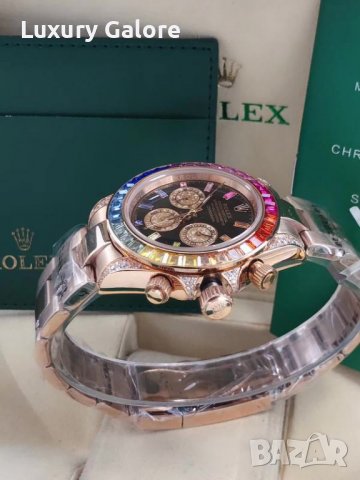 Mъжки часовник Rolex Daytona Cosmograph Rainbow Rose Gold с автоматичен механизъм, снимка 5 - Мъжки - 38212400