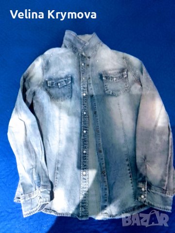 Дънкова риза с камъчета 