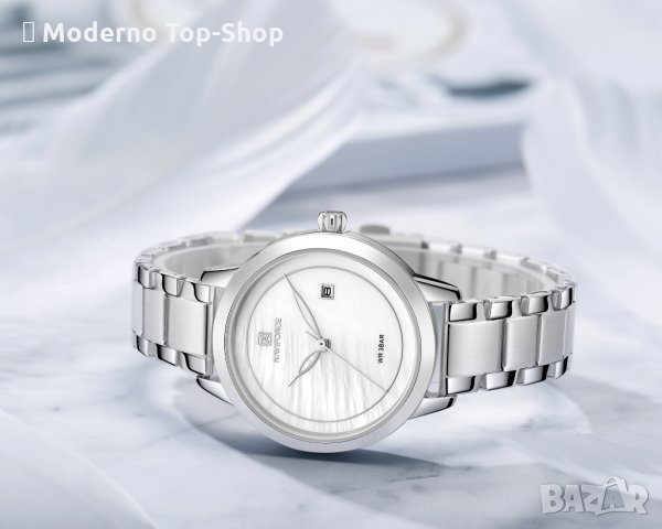 Дамски часовник NAVIFORCE Clarity SIlver/White 5008 SW., снимка 6 - Дамски - 34745000