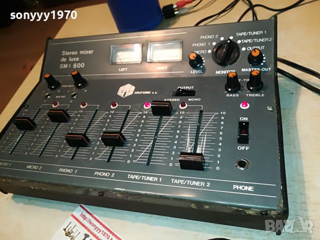 europsonic sm600-made in taiwan-ретро миксер от франция L2607221139, снимка 5 - Ресийвъри, усилватели, смесителни пултове - 37502467