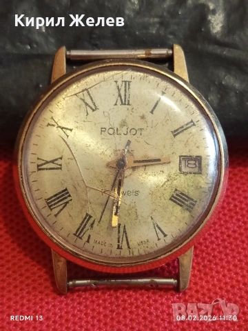 Стар механичен часовник позлатен Au10 за КОЛЕКЦИЯ 53639, снимка 2 - Антикварни и старинни предмети - 53399893