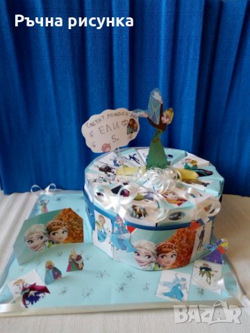Торта от картон Замръзналото кралство, снимка 1