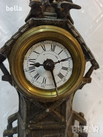 Много стар антикварен каминен часовник ,порцеланов циферблат , снимка 2 - Антикварни и старинни предмети - 50896524