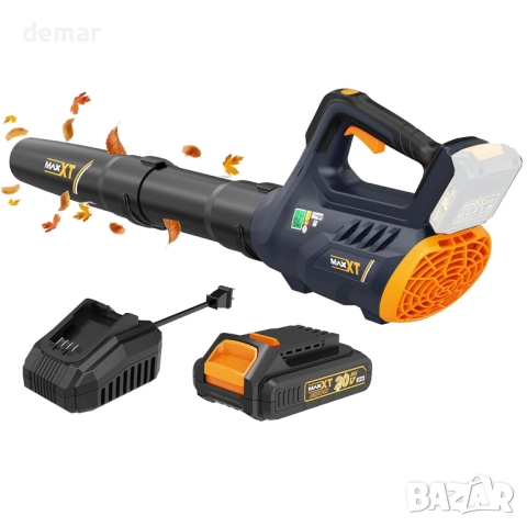 MAXXT Безжична духалка за листа, 20V,360 CFM,3 скорости,2.0 Ah батерия