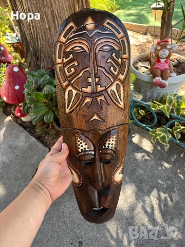 Маска за стена от дърво , снимка 1