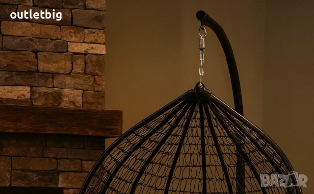 Градинска висяща люлка тип гнездо,яйце–Промоция!, снимка 3 - Градински мебели, декорация  - 52301850