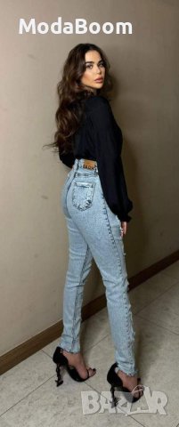 👖✂️Модерни накъсани дамски дънки✂️👖, снимка 2 - Дънки - 44132451