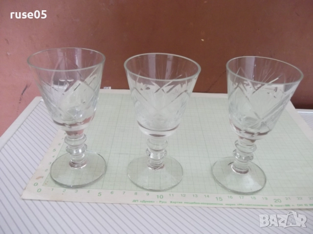 Лот от 3 бр. кристални чаши, снимка 2 - Колекции - 51458411