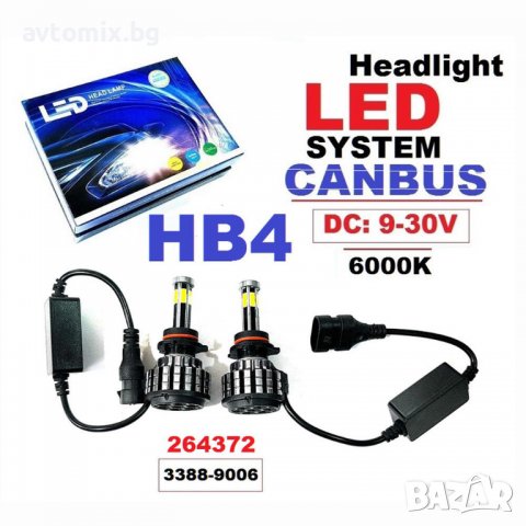 HB4 9006 LED система CANBUS, 9-30V