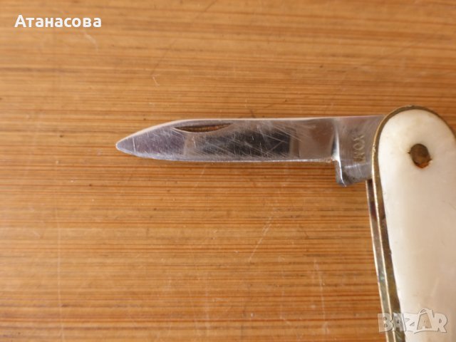 Колекционерско джобно ножче 2 остриета Kronenbourg 1975 г, снимка 5 - Ножове - 43429763