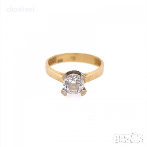 Златен дамски пръстен 2,90гр. размер:56 14кр. проба:585 модел:13197-5, снимка 1 - Пръстени - 38915758