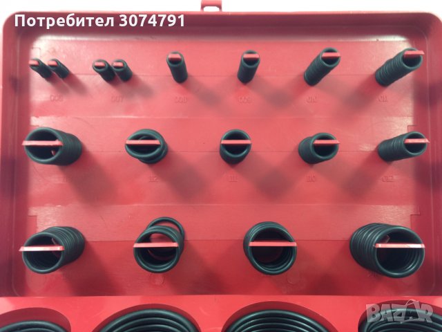 Комплект 382 броя Гумени О-пръстени Уплътнения Уплътнителен пръстен, снимка 3 - Аксесоари и консумативи - 32950483