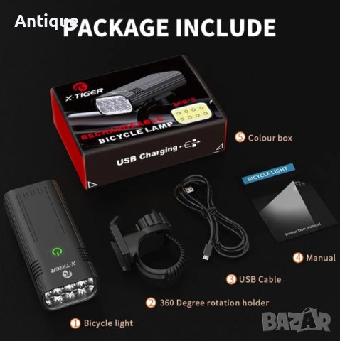 Брутално мощен LED прожектор за колело или електрически скутер, снимка 12 - Аксесоари за велосипеди - 43492154