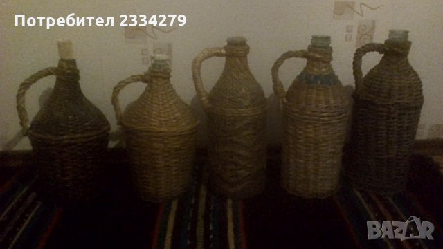 Плетени дамаджанки,от различни години и различни майстори., снимка 2 - Декорация за дома - 33351611