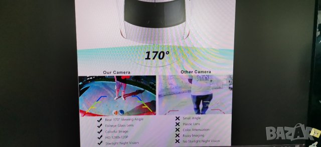 FullHD Камера за паркиранe 1080p175°–(Нощен режим,водоустойчива), снимка 15 - Аксесоари и консумативи - 36921683
