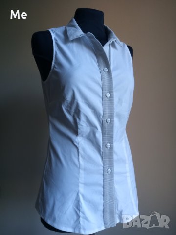 ARMANI JEANS бяла риза без ръкав размер М, снимка 1 - Ризи - 26218129
