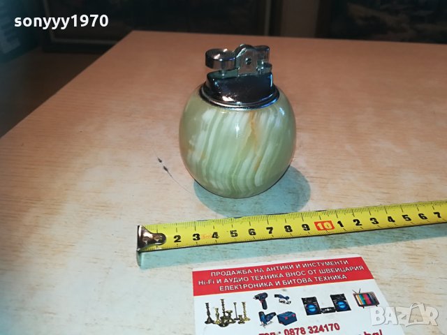 мраморна запалка-внос германия 1005212056, снимка 1 - Антикварни и старинни предмети - 32830177
