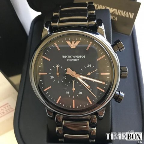 Emporio Armani AR1509 Ceramica Luigi. Нов мъжки часовник, снимка 3 - Мъжки - 38773353