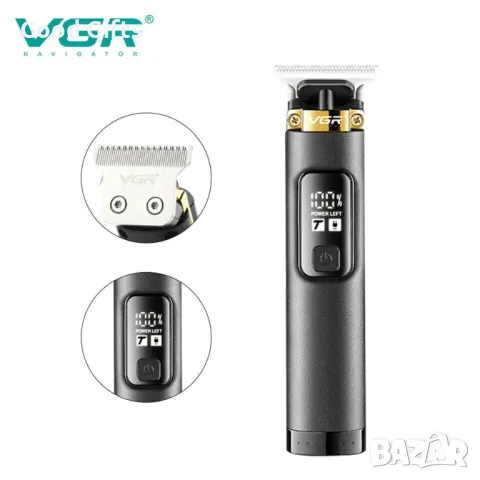 VGR V-985 – Прецизен тример с LED дисплей и Turbo режим, снимка 4 - Машинки за подстригване - 50392519