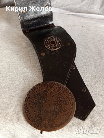 Дамски кожен колан с голяма красива катарама тока стилен дизайн 26578, снимка 2 - Колани - 51894036