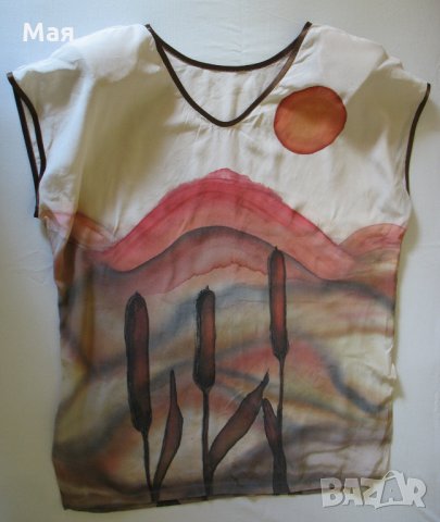 Копринена туника с леки подплънки, снимка 1