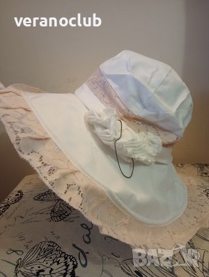 Кокетна капела Лукс от памучен плат, снимка 12 - Шапки - 39857499