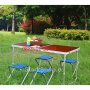 Комплект сгъваема маса за къмпинг с четири стола, снимка 1 - Градински мебели, декорация  - 28904949