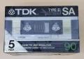 TDK SA90 Gold 5 pack, снимка 1