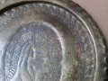 бронзова ръчно гравирана чиния за стена - отлична, снимка 4
