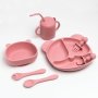 Baby Eats® Силиконов комплект за хранене на бебета 9 части (розов), снимка 6